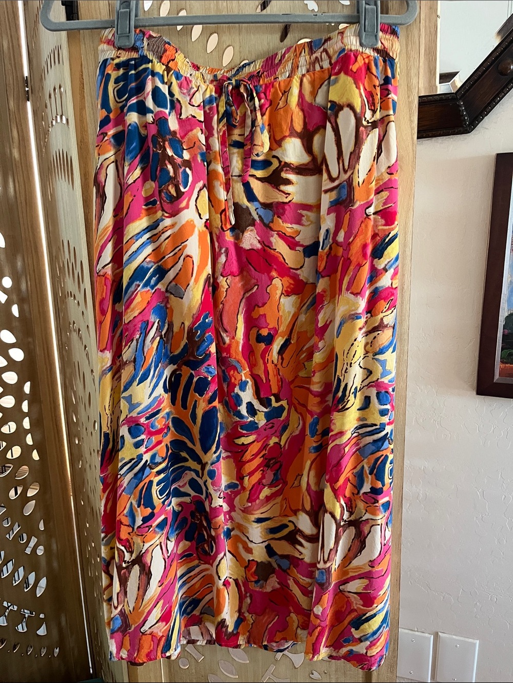 Bright Abstract Print Women's Skirt with pockets!